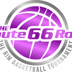 The logo for Unlocked potential's basketball tournament titled The Route 66 Rock the Rim tournament.