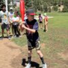 A picture of a kid playing softball at the Unlocked Potential back to school fun bash camp in Flagstaff, AZ