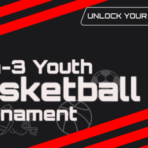 The thumbnail for the triple threat 3 on 3 youth basketball tournament by Unlocked Potential in Flagstaff, AZ.