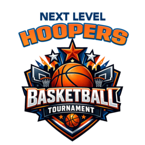 The logo for Unlocked Potential's Next Level Hoopers 5-on-5 youth basketball tournament in Phoenix, AZ