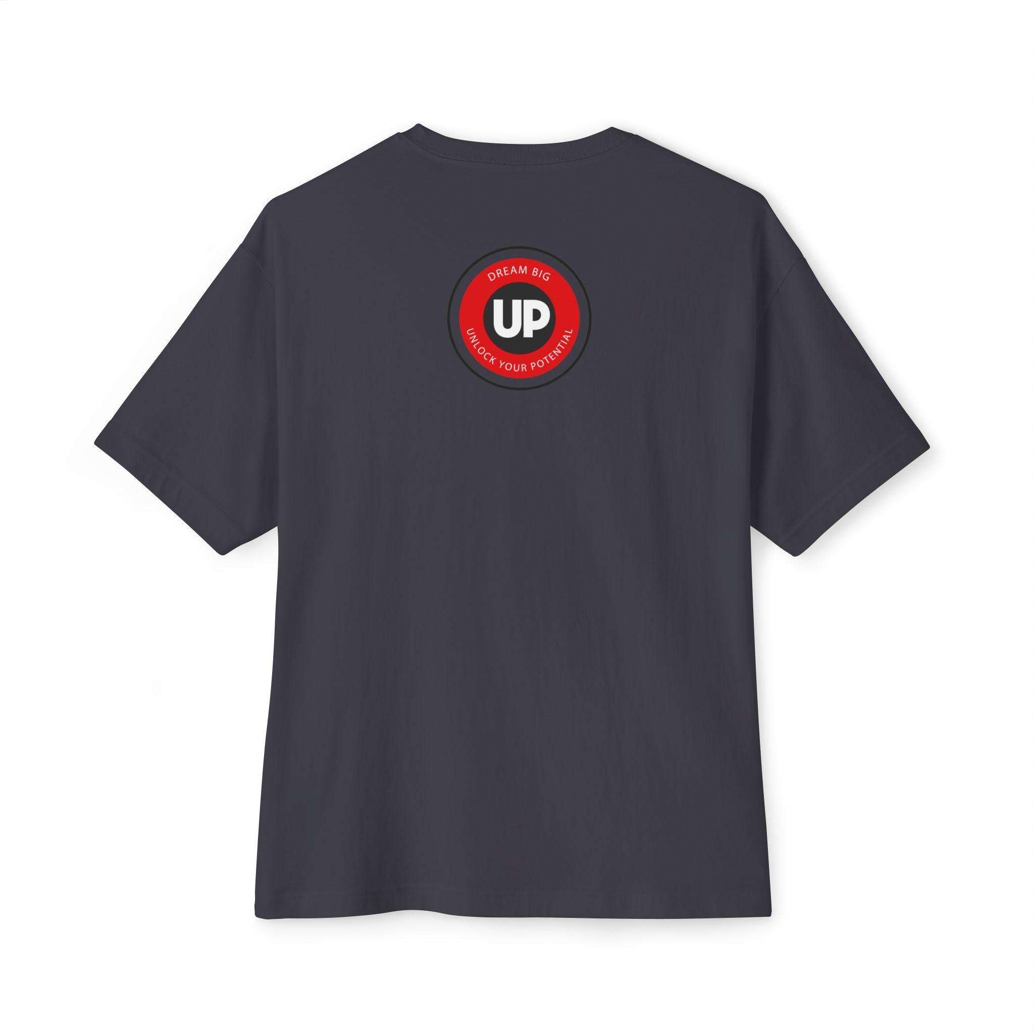 Unlocked Potential Logo Red and Silver on a Black T-Shirt