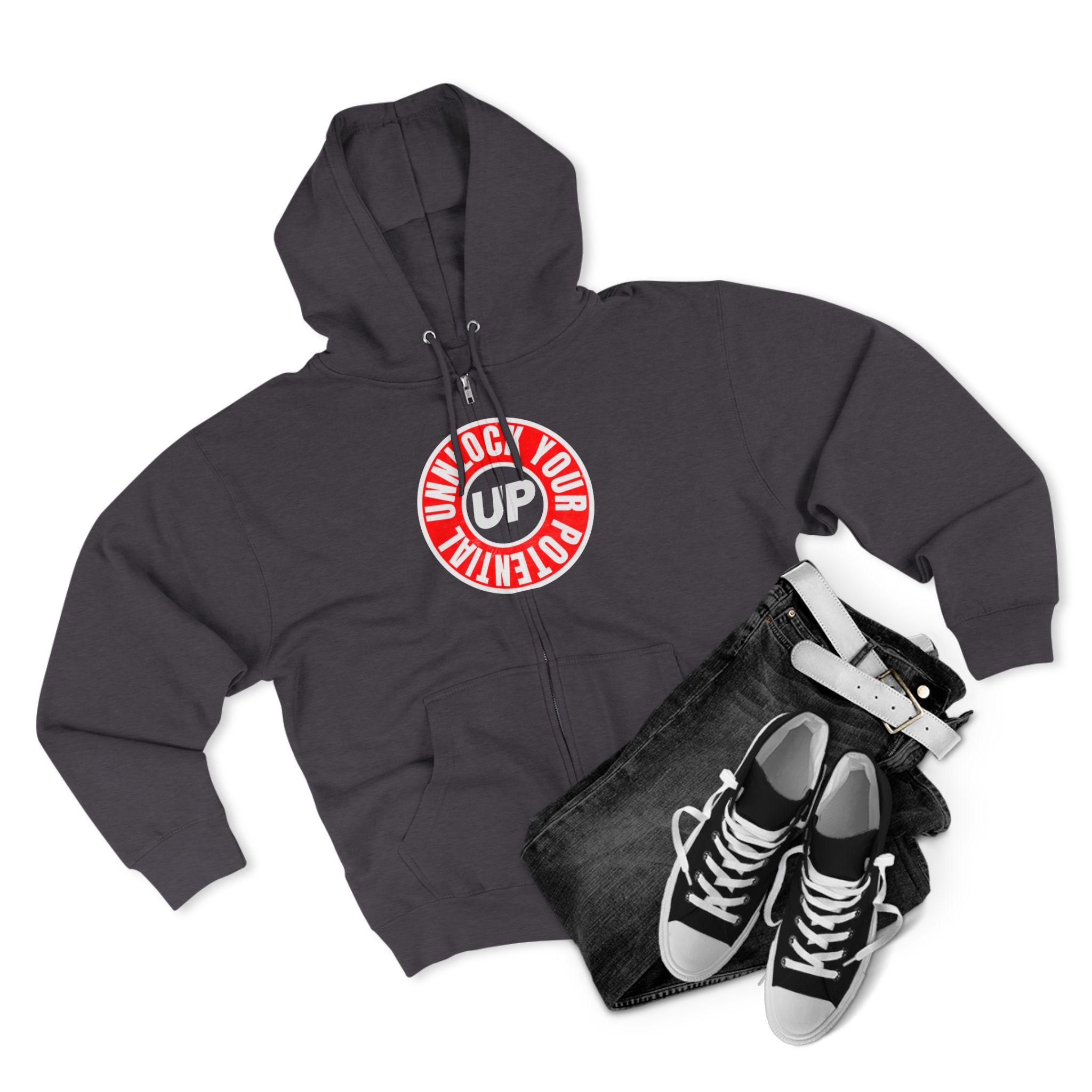 Unlocked Potential Basketball Zip Hoodie