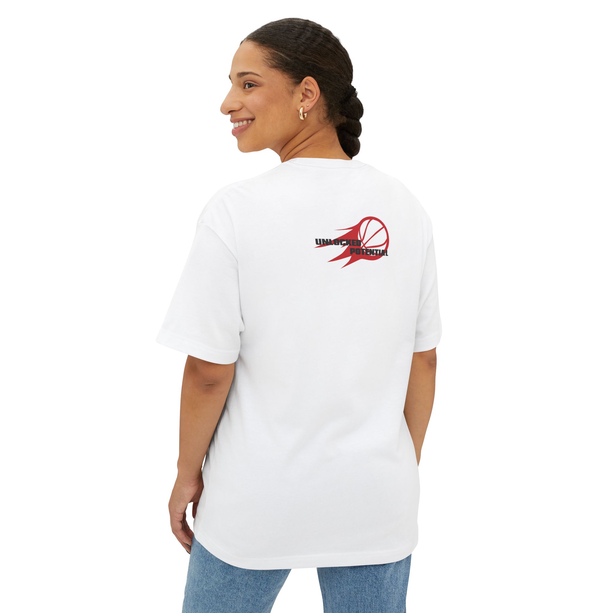 Believe In Yourself Logo White, Black and Red on a White T-Shirt