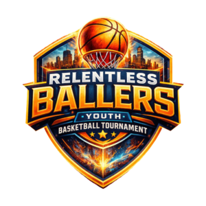 The logo for the youth basketball tournament titled Relentless Ballers youth basketball tournament in Flagstaff, AZ by Unlocked Potential