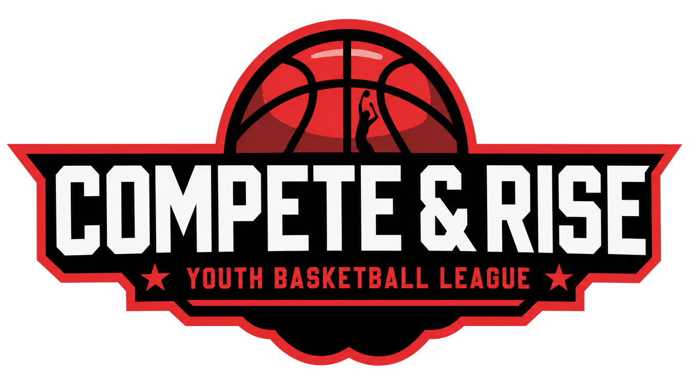 The logo for the Unlocked Potential compete and rise youth basketball league.
